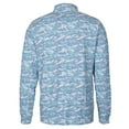 thumbnail image 3 of Men's-Cutter & Buck  Navy FC Dallas Traverse Stretch Eco Camo Print Quarter-Zip Pullover Top, 3 of 3