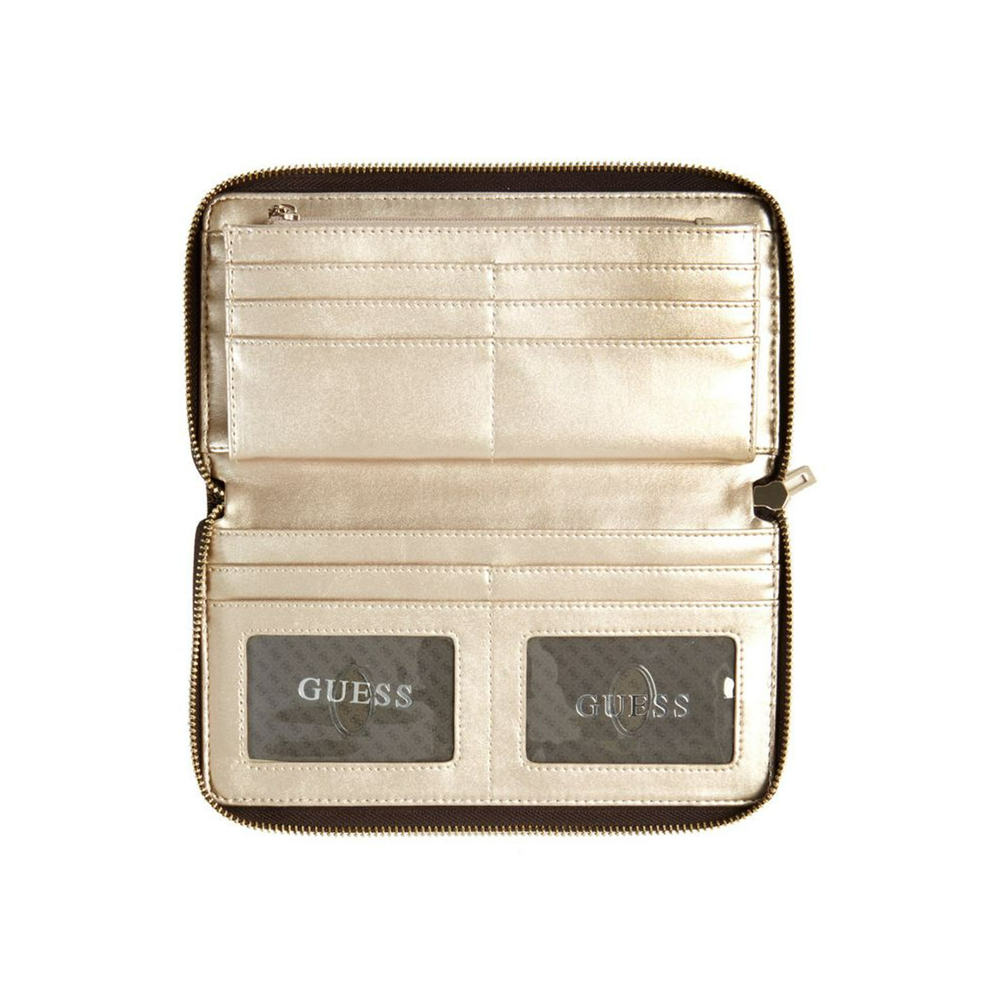 Guess Women s Blakely Cheque Organizer Wallet White Walmart