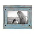 thumbnail image 1 of Foreside Home & Garden Blue 4 x 6 inch Decorative Distressed Wood Picture Frame, 1 of 5