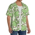thumbnail image 4 of Disketp Men's Hawaiian Cute Frog Print Shirts Button Down Holiday Beach Shirts-Medium, 4 of 7