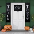 thumbnail image 4 of Northlight Trick or Treat Outdoor Halloween Banners - 19.25" - Black and White - Set of 3, 4 of 5