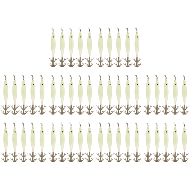 DQrwqpou 5 Uds Señuelos Camarones Luminosos 8cm Anzuelo Calamar Cebos Duros Pulpo (plata)