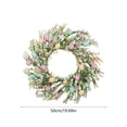 thumbnail image 5 of 20in Easter Berry Wreath, Spring Themed Door Hanging with Red Berries and Greenery, Farmhouse Garland with Pastel Egg Decorations, 5 of 5