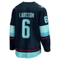 thumbnail image 3 of Men's Fanatics Adam Larsson Deep Sea Blue Seattle Kraken Home Breakaway Player Jersey, 3 of 3