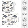 thumbnail image 2 of Ryvnso Retro Sea Turtle Sailboat Dish Drying Mat for Kitchen Countertop 16x18 Small Dish Pad Drainer Rack Dish Sink Mats, 2 of 7