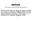 thumbnail image 2 of Kugel Front Rear Wheel Bearing & Hub Assembly Kit for Car Nissan Rogue Select FWD - Left Right Side (Driver Passenger) K70-101271, 2 of 11
