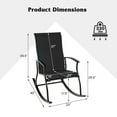 thumbnail image 3 of Gymax Set of 2 Outdoor Rocking Chair Patio Rocker w/ Breathable Fabric Black, 3 of 5