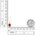 thumbnail image 4 of Gem Stone King 14K Yellow Gold Pendant 1.45 Ct Oval Red Mystic Topaz White Diamond, 4 of 5