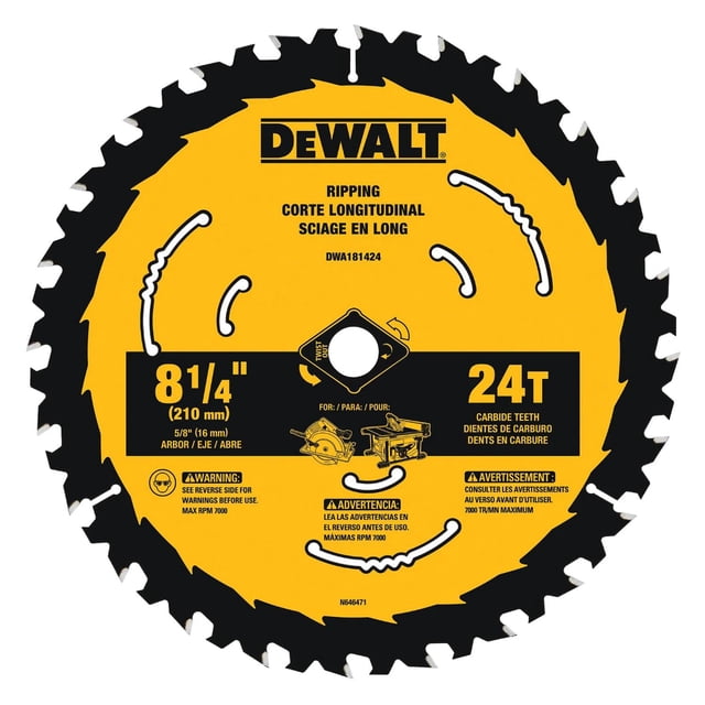 Disco Sierra 8-1/4 DWA181424 24t DeWalt