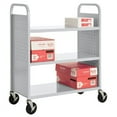 thumbnail image 5 of 3 Flat Shelf Booktruck in White, 5 of 7