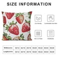 thumbnail image 5 of SHANXI Red White Strawberry Fruit Summer Slice Hand Drawn Fruit Pillowcases Sofa 24x24in, 5 of 5