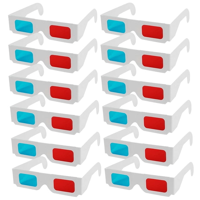 HEATSHAKING 70Pcs Anaglyph 3D Glasses Red and Blue Cardboard for Home Movie Theater Viewing