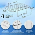 thumbnail image 2 of 2X Fryer Rack for Ninja DZ201/DZ401 Foodi Accessories Stainless Steel Multi-Layer Stackable Dehydrator Rack, 2 of 8
