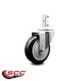 thumbnail image 2 of 4 Inch Black Polyurethane Wheel Swivel 3/4 Inch Square Stem Caster SCC, 2 of 2