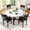 White, variant on MOOSENG Round Dining Table Set for 4,Faux Marble Circle Dining Table Set with Chairs,Modern Kitchen Table and Chairs Set for 4,Round Dinner Table & Chair Set for Small Space