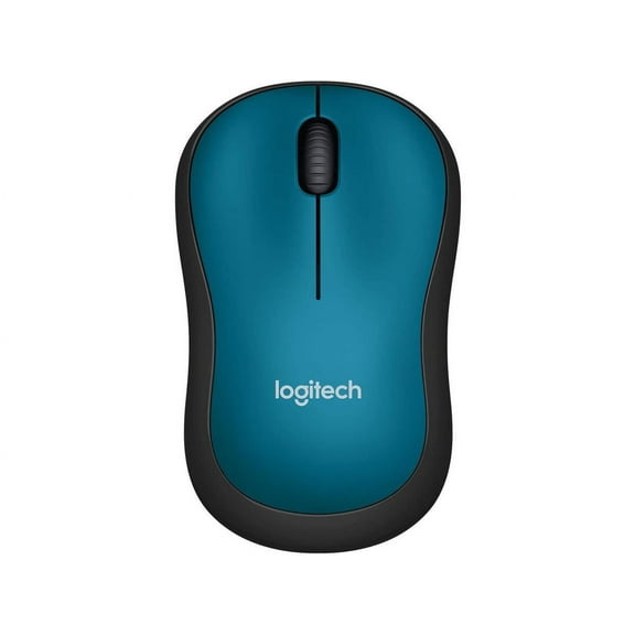 Logitech M185 Wireless Mouse, 2.4GHz with USB Mini Receiver, Ambidextrous, Blue