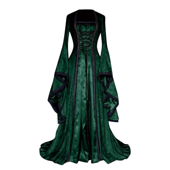 Women's Medieval Costume Dress, Vintage Renaissance Style Stage Performance Gown, Elegant Cosplay Outfit for Halloween Costume Party, Masquerade, Role Play and Themed Events