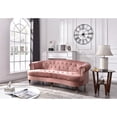 thumbnail image 5 of Passion Furniture Pink Velvet 3-Seater Sofa With Nailheads Trim PF-G0654A-S, 5 of 5