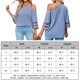 thumbnail image 2 of Chaqueta Top casual de un hombro con botones de metal de color sólido a la moda para mujer Ygjytge para Mujer azul claro T XXL, 2 of 9
