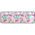 thumbnail image 5 of SKYSONIC 2X6 Feet Pink Flamingo Runner Rug with Rubber Backing, Green Cactus Non Slip Entryway Rug Runner Washable Soft Area Rug Carpet for Hallway Bedroom Kitchen Decor, 5 of 6