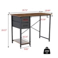 thumbnail image 3 of Topcobee 40" Computer Desk with Spacious 3 Drawers, Adjustable Position Drawers, Standing Desk for Living Room Apartment Small Space, Stylish Modern Furniture for Bedroom, Black, 3 of 4