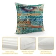 thumbnail image 4 of JEUXUS Inspirational Language Colorful Text Printing Pillowcase Short Plush Pillowcase White, 4 of 5