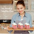 thumbnail image 7 of QZS Greaseproof Muffin Liners,2.8x2.4x2.2In Striped Cupcake Liners,Pack of 100 Muffin Wrappers Cups for Weddings,Birthday Celebrations(Red and White Stripes), 7 of 7