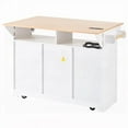 thumbnail image 4 of [Large Storage & Charging] Kitchen Island with 2 Drop Leaves & Integrated Charging Hub, 4 of 25