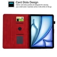 thumbnail image 4 of GSFY Case for 2024 iPad Air 11 Inch 6th Gen (M2), Smart PU Leather Wallet Stand Protective Shell Auto Sleep Wake for iPad Air 11 6th/ iPad Air 10.9 4th &5th/ iPad Pro 11 (2018-2022), Red LX, 4 of 8
