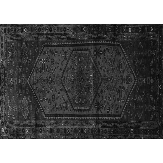 Ahgly Company Indoor Rectangle Persian Gray Traditional Area Rugs, 5' x 8'