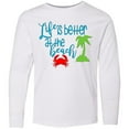 thumbnail image 3 of Inktastic Life is Better at the Beach Crab and Palm Tree Long Sleeve Youth T-Shirt, 3 of 5