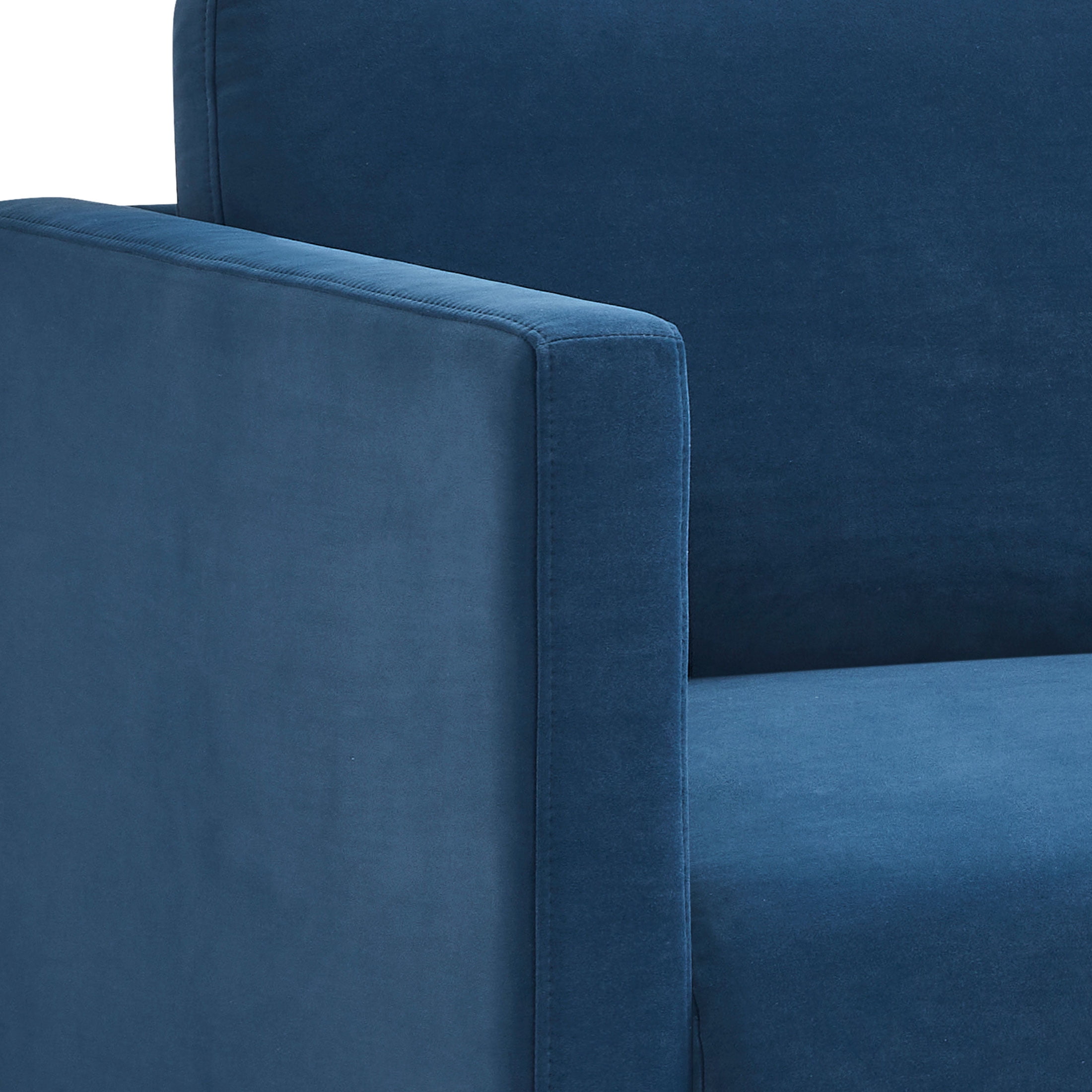 Better Homes & Gardens Wyatt Velvet Sofa, Blue Cove