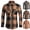 Orange, variant on Mens Button Down Long Sleeve Shirts Regular Fit Pure Cotton Dress Shirts Business Casual Plaid Shirts with Practical Double Pockets Orange