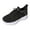 Black, variant on WEAIXIMIUNG Platform Sneakers Women foreign Trade New Flying Weaving Mesh Breathable Women's Shoes Round Head Soft Bottom Breathable Sneakers