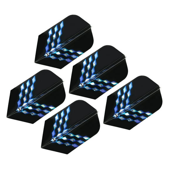 Uxcell Slim Dart Flights, 5 Pack PET Dart Accessories, Black Blue