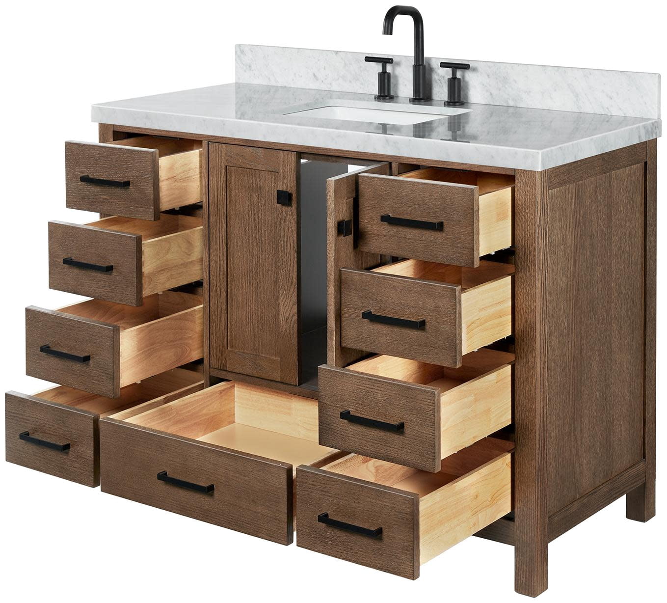 Ariel A049SCWRVOMNB Cambridge 48" Free Standing Single Basin Vanity Set - Blue