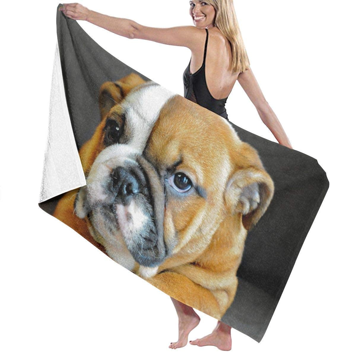 PUDMAD Large Unique English Bulldog Puppy Dog 3 Piece Bathroom Rugs Set