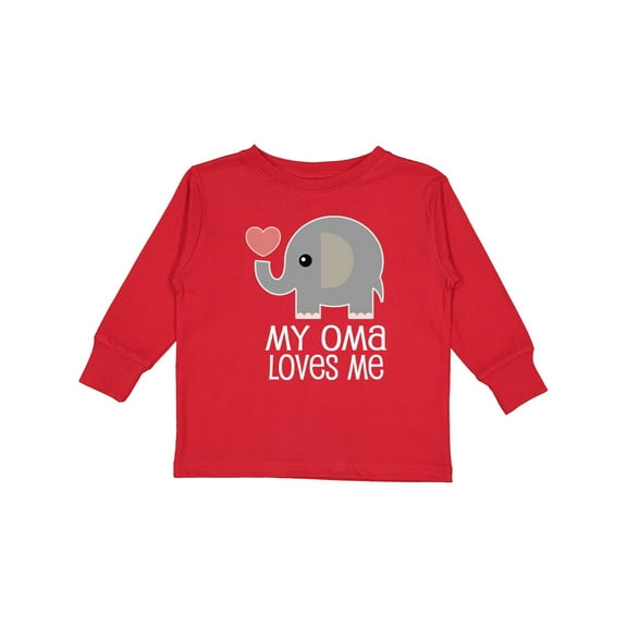Inktastic My Oma Loves Me Grandchild Boys or Girls Long Sleeve Toddler T-Shirt