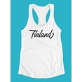 thumbnail image 3 of Finland Cursive  Tank Women -Image by Shutterstock, Female Large, 3 of 4