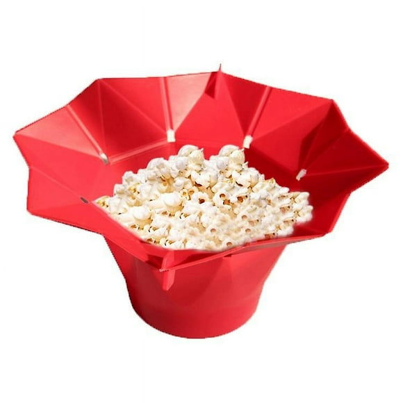 Microwave Oven Silicone Popcorn Bowl Foldable Kitchen Simple Tool Magic Household Popcorn Machine Jskee