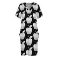 thumbnail image 4 of Vestido de bolsillo suelto plateado ropa de mujer, 4 of 7