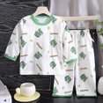 thumbnail image 2 of TOWED22 Fall Winter Toddler Baby Boy Outfit Dinosaur Embroidered Long Sleeve Sweatshirt Pullover Tops and Pants Set Size:6-12 M,Color:Green, 2 of 4