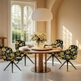 thumbnail image 4 of Xoenoiee Sunflower Daisy Hummingbird Print Curved Back Dining Chair Covers with Armrest, Stretch Accent Chairs Covers Slipcovers Office Desk Chair Covers for Vanity Living Room Bedroom, 4 of 7