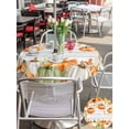 thumbnail image 4 of Outdoor Tablecloth with Umbrella Hole and Zipper, Orange Green Pumpkins Fall Round Table Cloth 54 Inch Waterproof Tablecloth, Thanksgiving Botanical Vintage Picnic Table Cover for Patio Camping, 4 of 7