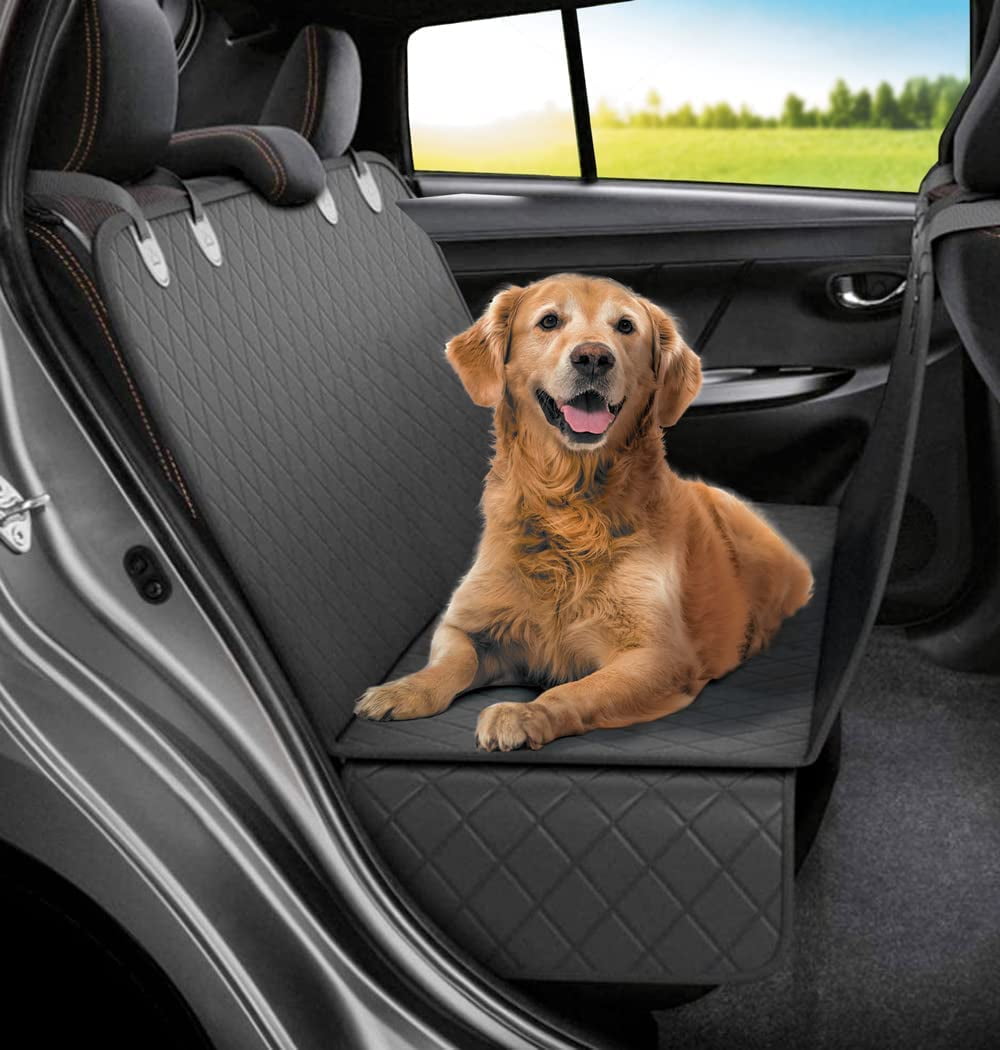 Pet Dog Seat Cover For Car Waterproof Back Seat Plush Rear Protector Travel 