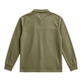 thumbnail image 4 of TOUMENY Men Zip Up Jacket Casual Lightweight Slim Fit Collared Long Sleeve Coat with Pocket Outdoor Travel Spring Fall Winter Jackets for Men Army Green XXXL, 4 of 7