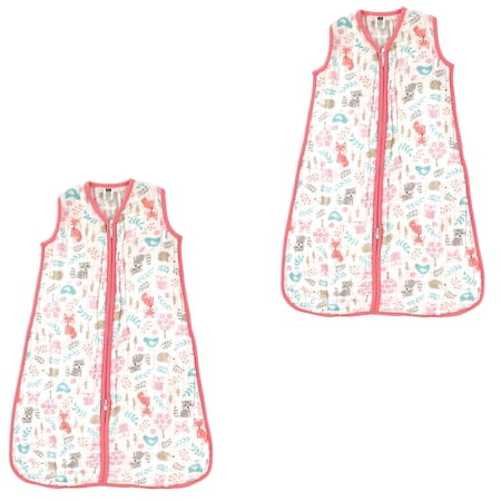 Hudson Baby Boy and Girl Muslin Sleeping Bag 2 Pack, Woodland Fox, 18-24 Months