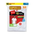 Hanes Men's Super Value Pack White VNeck Undershirts, 10 Pack
