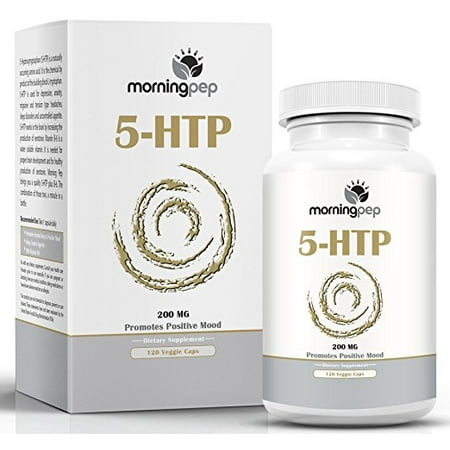 5-HTP Supplement 120 count (High Dosage) Of 200mg Per Caps with Vitamin B6 (Best 5 Htp Dosage)