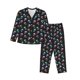 thumbnail image 1 of Balery purple cyan brown Skull Conjunto de Pijama con Estampado para Mujer, Conjunto de Dos Piezas con Manga Larga, Ropa de Dormir Suave con Bolsillos, Pijamas Cómodos-Small, 1 of 7